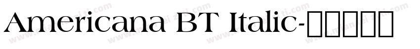 Americana BT Italic字体转换